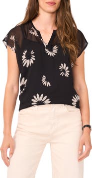 Halogen® Daisy Petals Popover Top