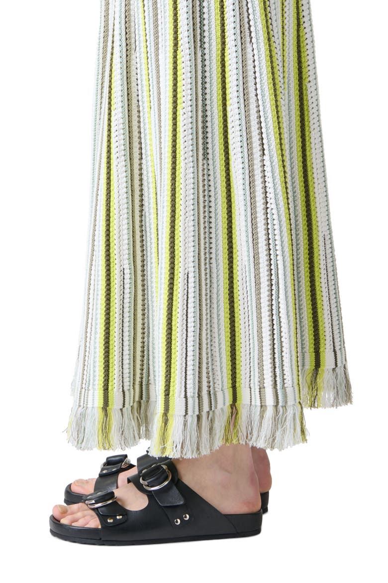 Stripe Mixed Stitch Maxi Sweater Skirt, Alternate, color, KHAKI MULTICOLOR