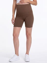 MOTHERHOOD MATERNITY 6 1/2" Ribbed Maternity Biker Short