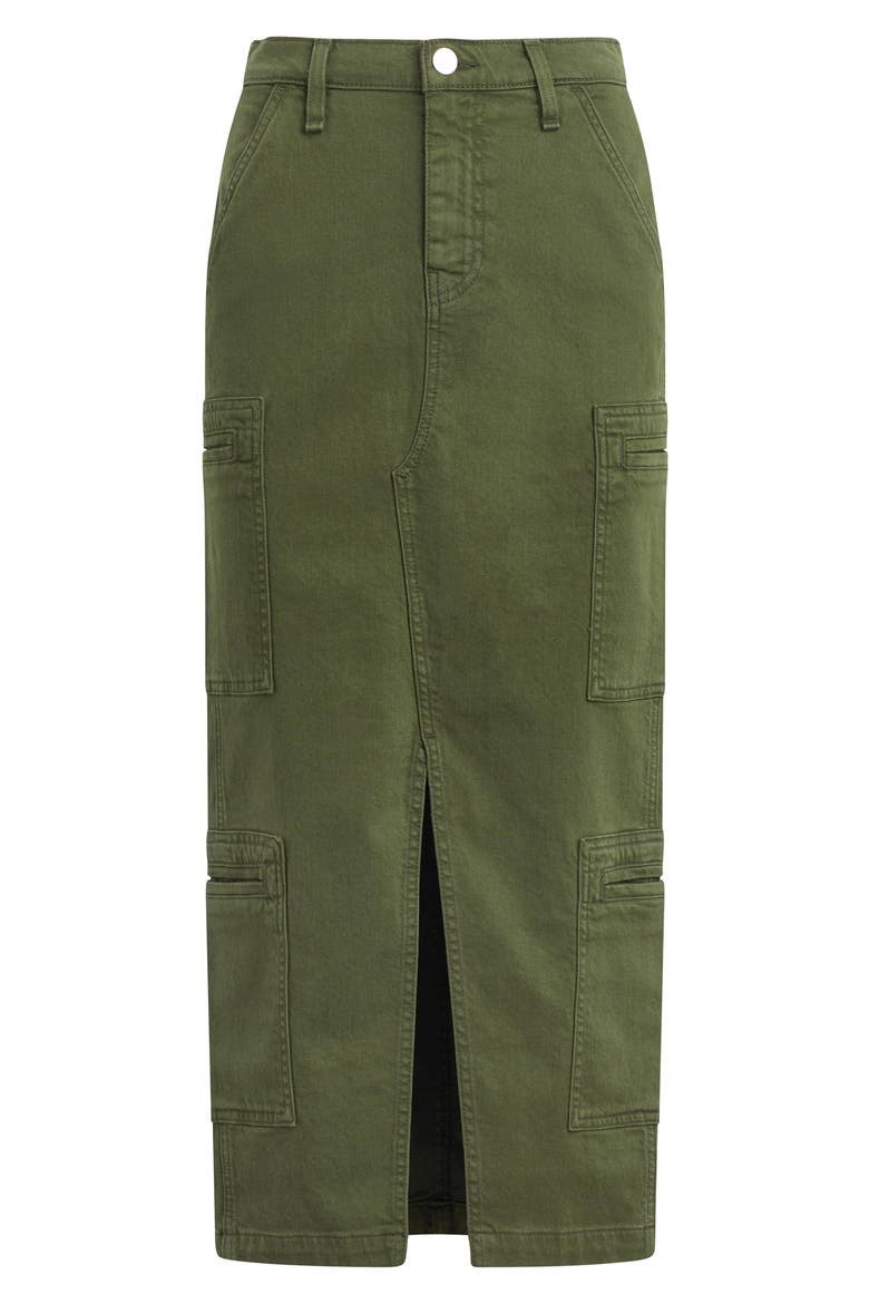 Reconstructed Denim Midi Skirt, Alternate, color, CYPRESS