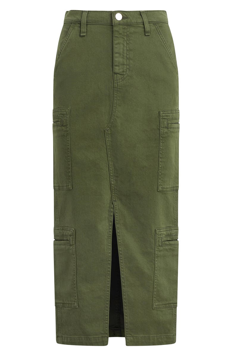 Hudson Jeans Reconstructed Denim Midi Skirt, Alternate, color, Cypress