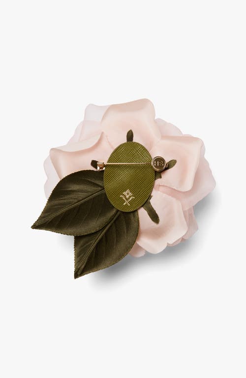 Helena Simon The Small Pale Pink Rose Floral Brooch In Pink