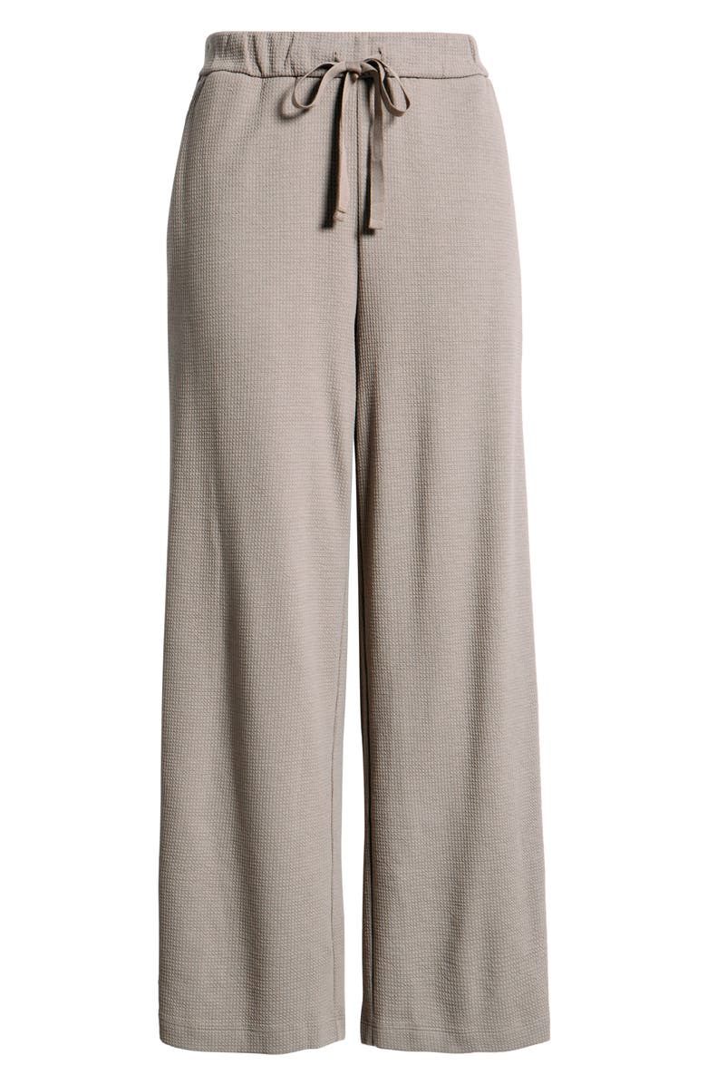 Eileen Fisher Organic Cotton Blend Ankle Wide Leg Drawstring Pants, Alternate, color, Reed