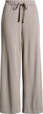 Eileen Fisher Organic Cotton Blend Ankle Wide Leg Drawstring Pants