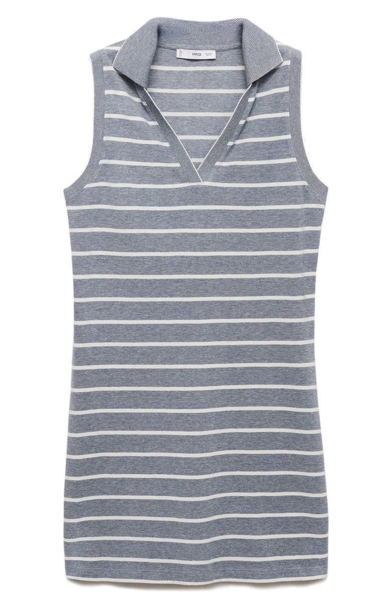 MANGO Polo Minidress, Alternate, color, Blue