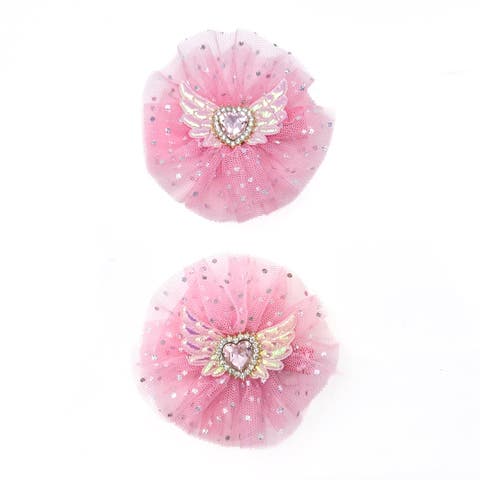 2pc Angel Sparkle Wings Clip Set