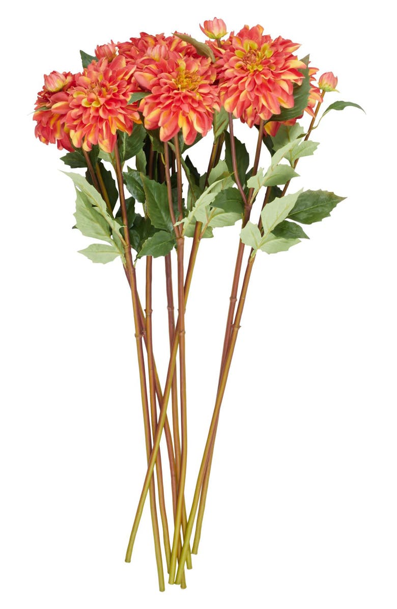 SONOMA SAGE HOME Set of Eight Red Dahlia Artificial Flowers, Alternate, color,