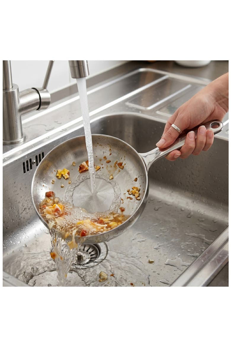 Belly Tri-Ply Stainless Steel Skillet, Alternate, color, STELLAR