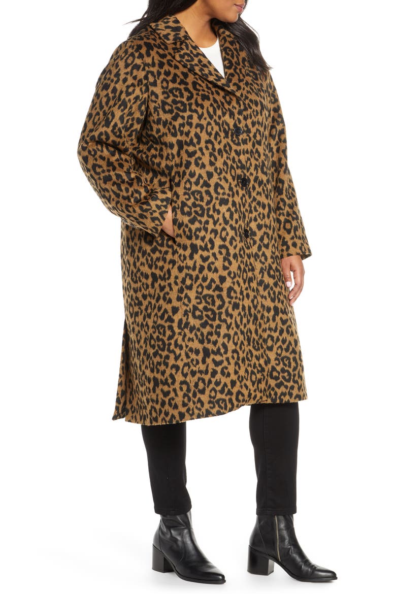 Leopard Print Coat, Alternate, color, LEOPARD