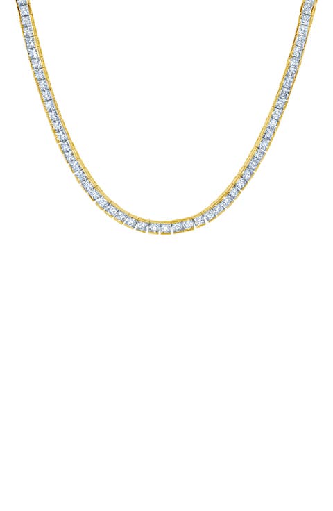 Princess Cubic Zirconia Tennis Necklace
