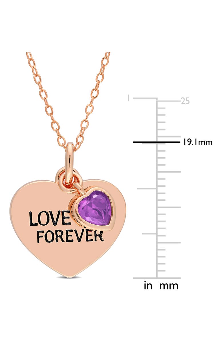 DELMAR Love You Forever Pendant Necklace, Alternate, color, Purple