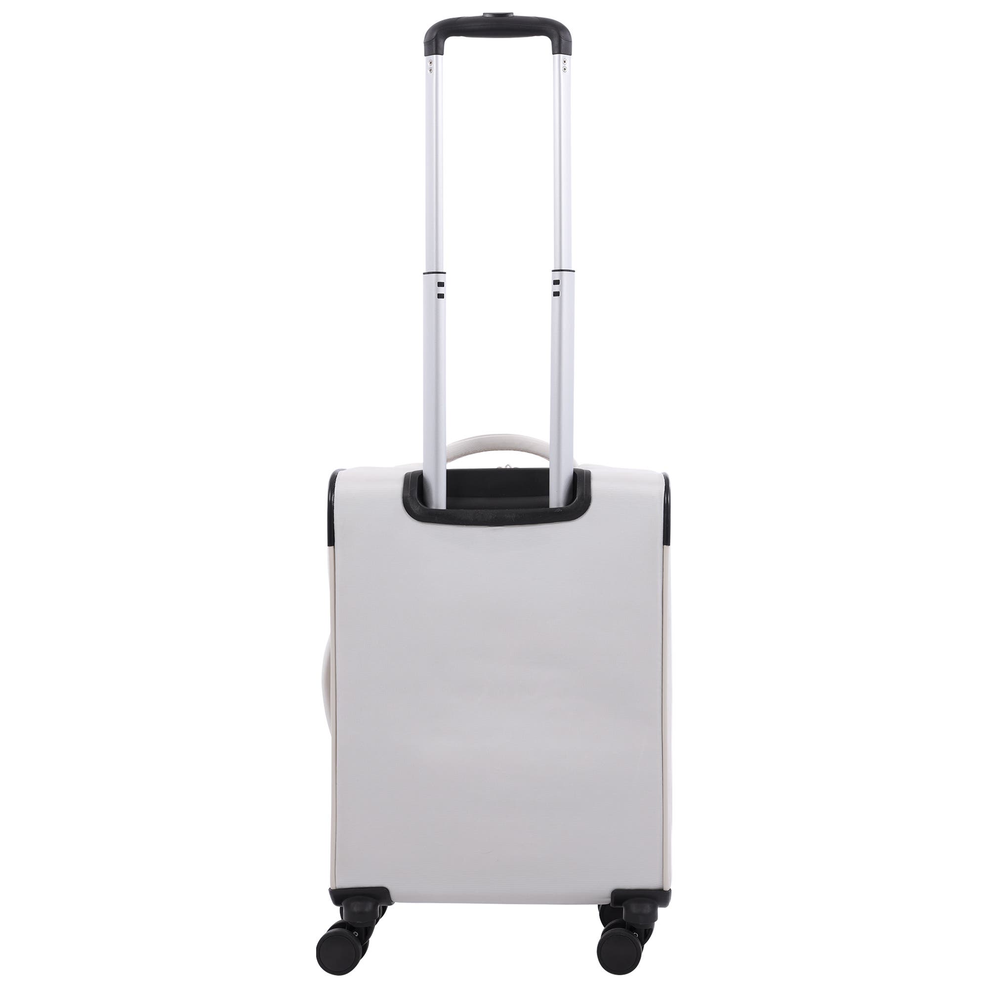 MARTHA STEWART 22" Softside Carry-On Luggage - Expandable Spinner with 8 Wheels & Front Zip Pockets, Alternate, color, Light Grey