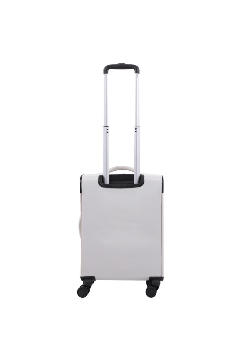 22" Softside Carry-On Luggage - Expandable Spinner with 8 Wheels & Front Zip Pockets, Alternate, color, LIGHT GREY