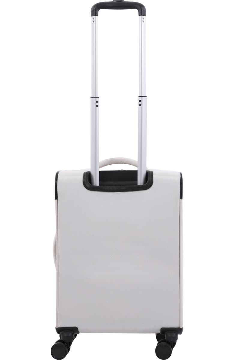 MARTHA STEWART 22" Softside Carry-On Luggage - Expandable Spinner with 8 Wheels & Front Zip Pockets, Alternate, color, Light Grey