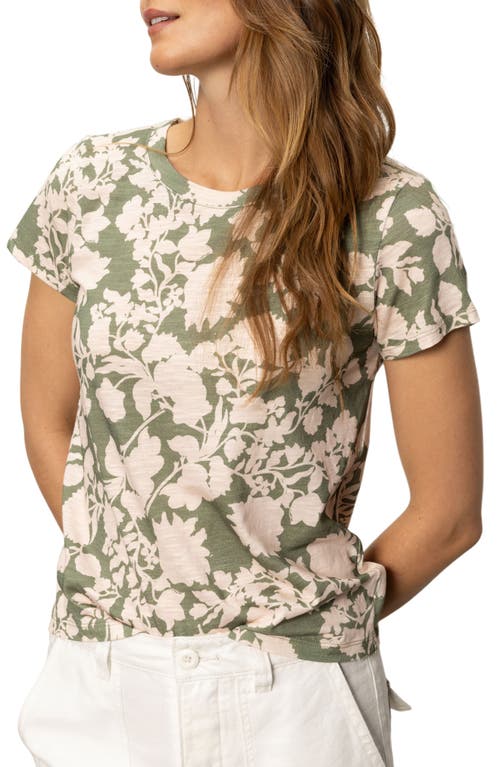 Sanctuary The Perfect Geo Print Cotton Blend Knit Top In Mint Leaves