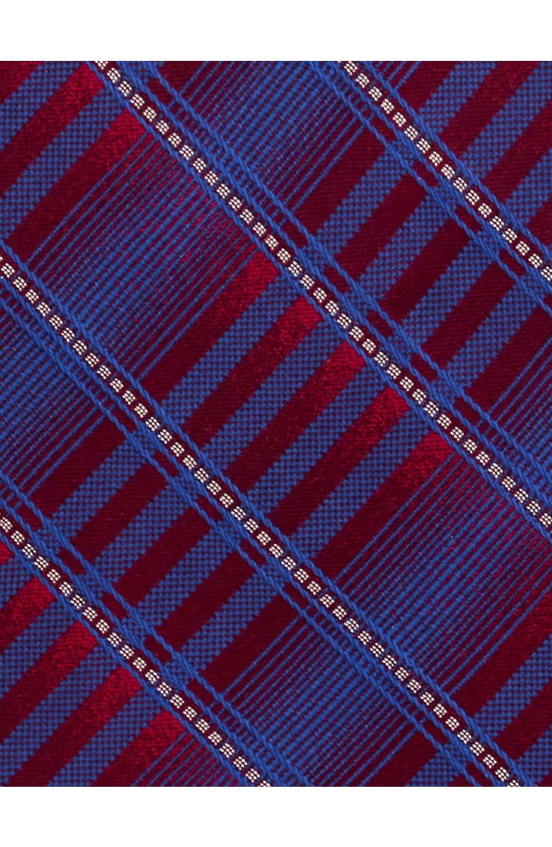 Synrgy by DXL Big & Tall Plaid Ombré Tie, Alternate, color, Burgundy