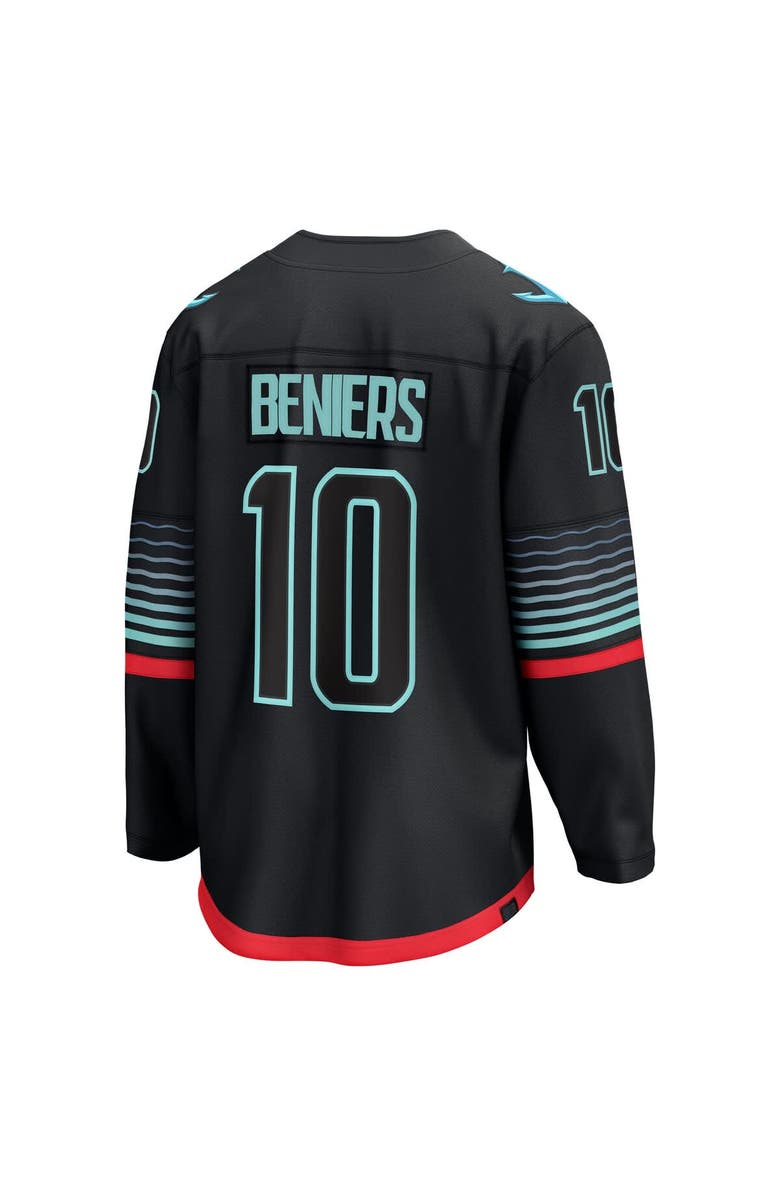 FANATICS Men's Fanatics Matty Beniers Black Seattle Kraken Alternate Breakaway Player Jersey, Alternate, color, 