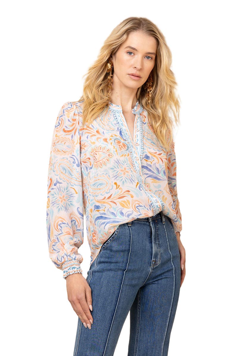 Hale Bob Adrianna Silk Top, Alternate, color, 