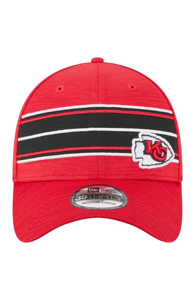 New Era Men's New Era Red Kansas City Chiefs Stripes 39THIRTY Flex Hat, Alternate, color, Red