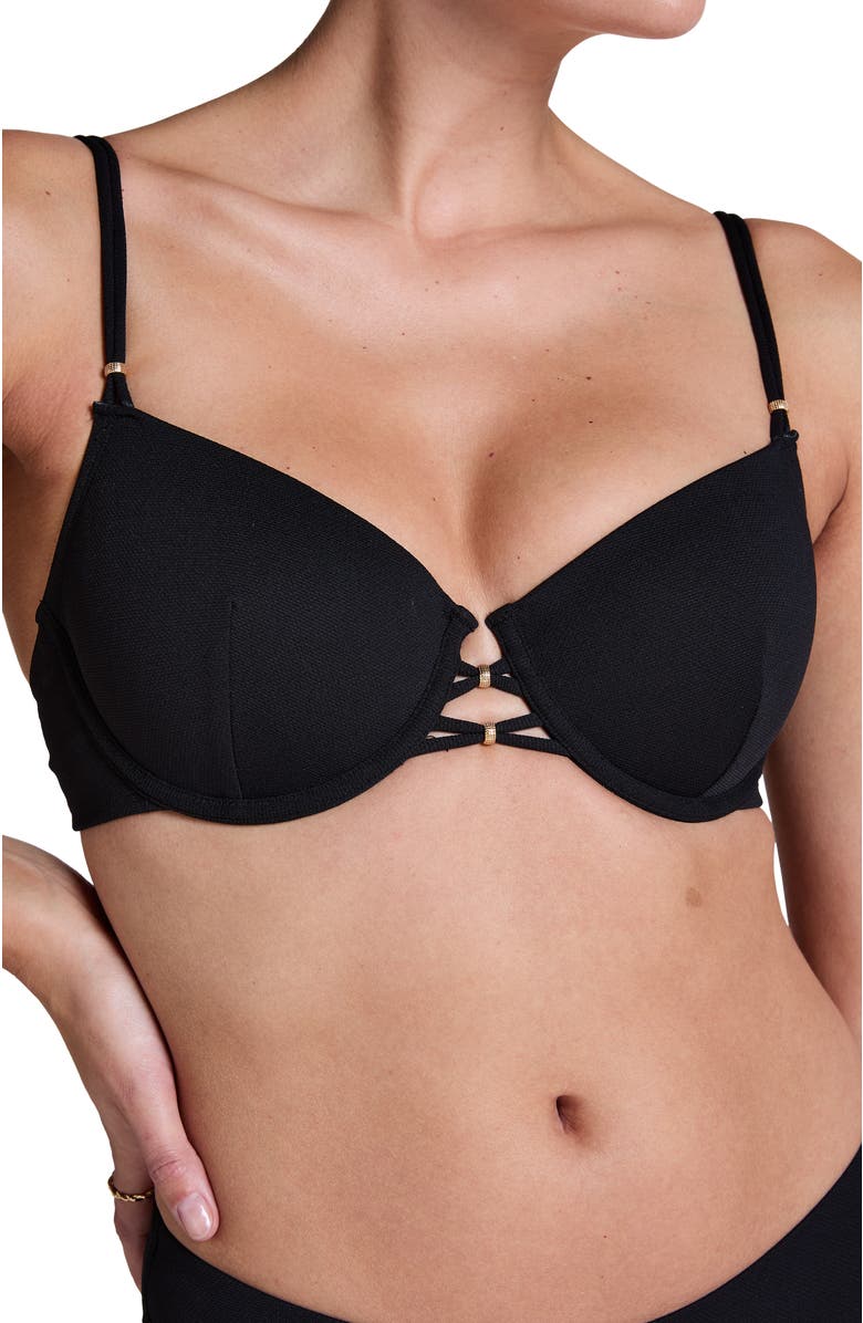 Hunkemöller Holbox Bikini Top, Main, color, Black