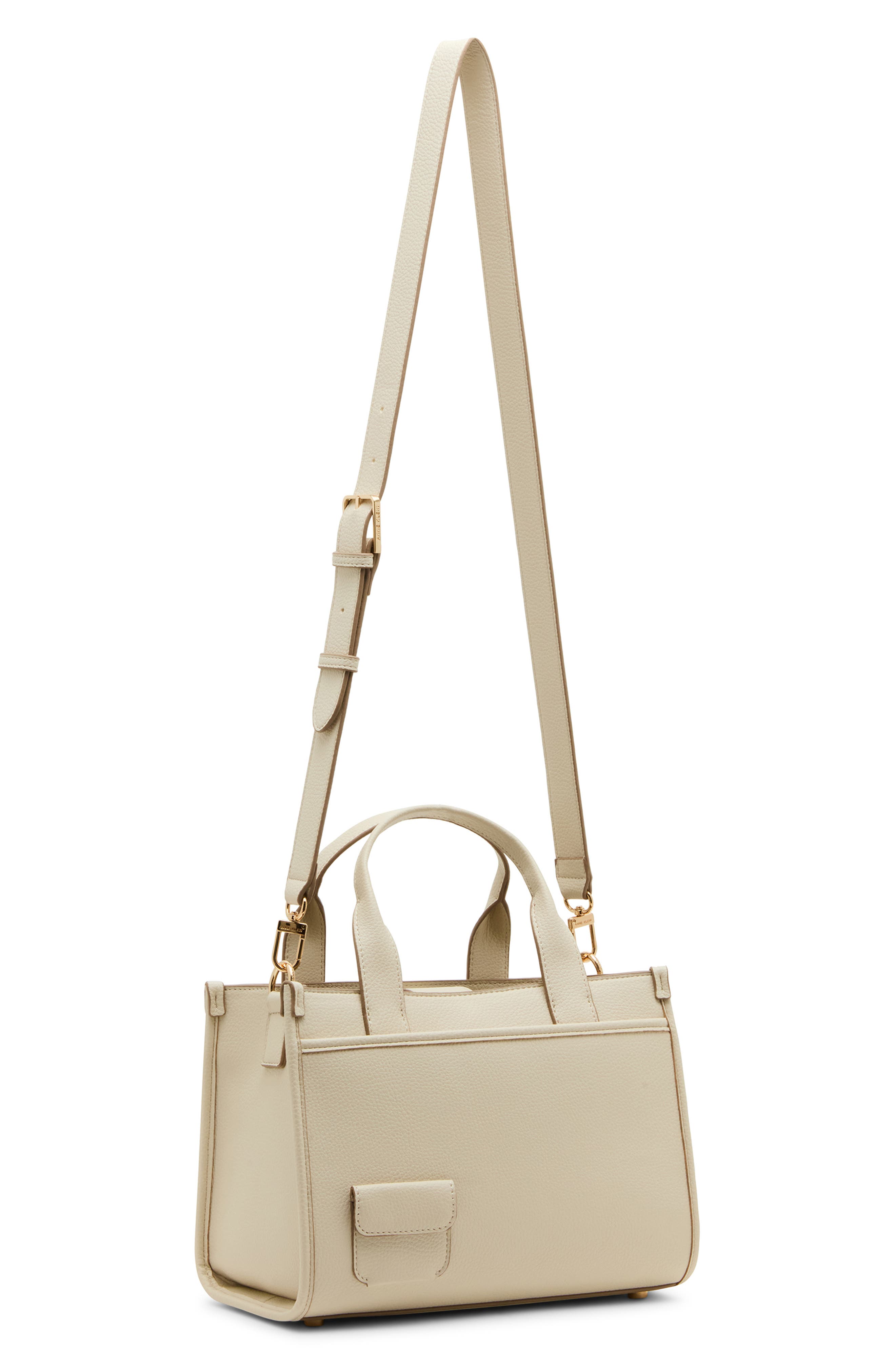 Anne Klein Midi Satchel with Pouch, Alternate, color, Parchment