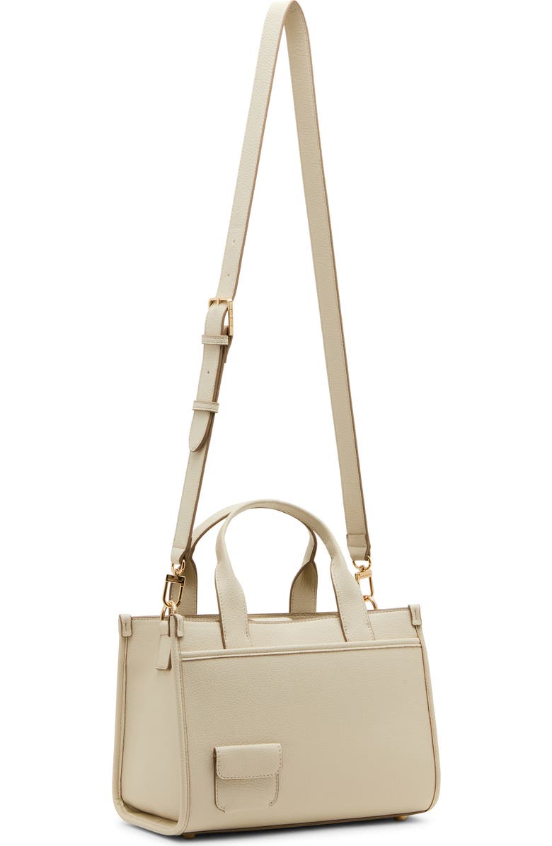 Anne Klein Midi Satchel with Pouch, Alternate, color, Parchment