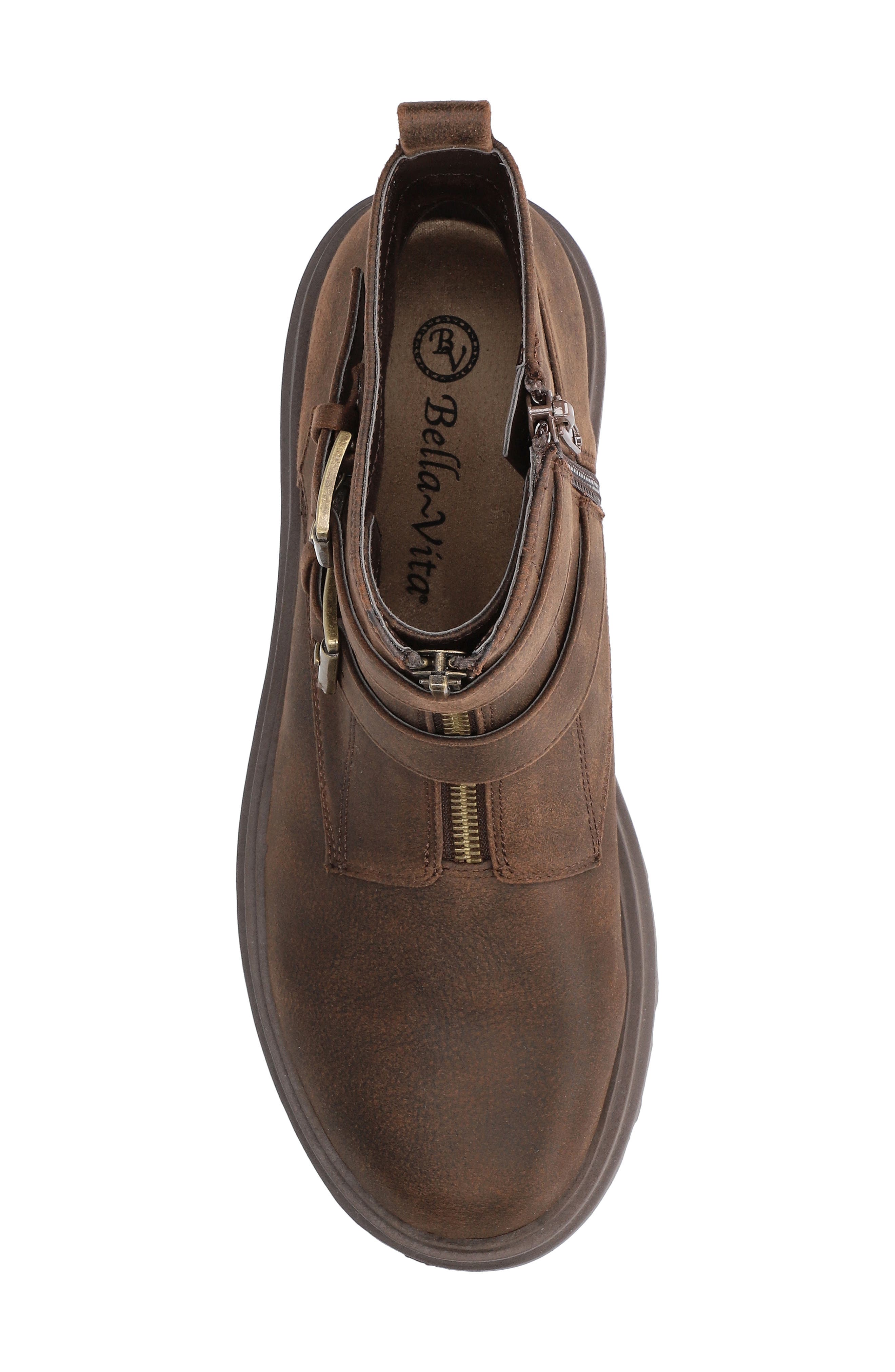 Arcadia Buckle Boot, Alternate, color, BROWN