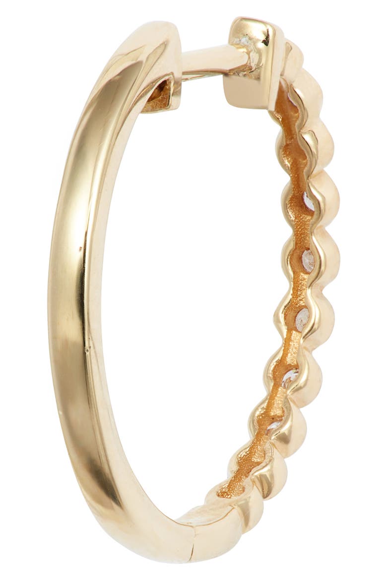 Monaco Beaded Diamond Hoop Earrings (Nordstrom Exclusive), Alternate, color, YELLOW GOLD/ DIAMOND