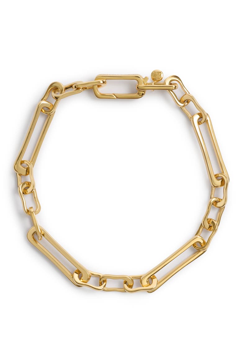 Alta Duo 18k Gold Vermeil Link Bracelet, Main, color, 18K GOLD VERMEIL