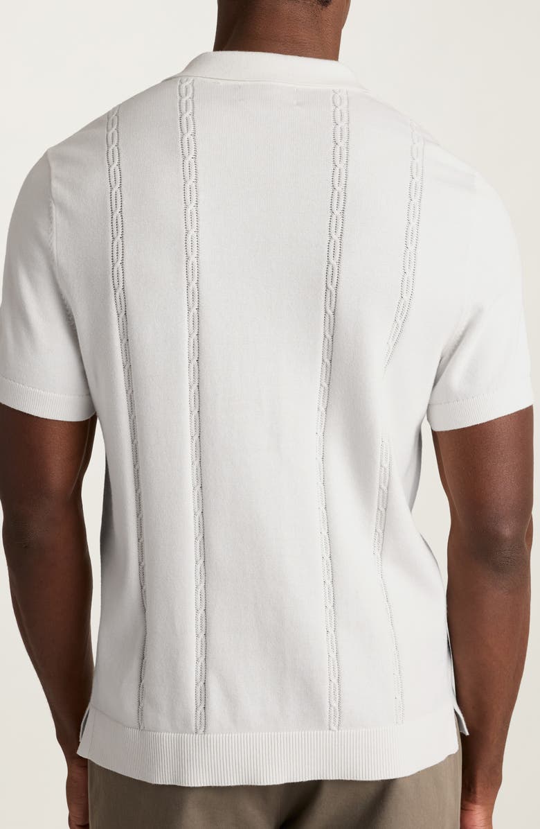 Bonobos Hudson Cotton Polo Sweater, Alternate, color, Snow