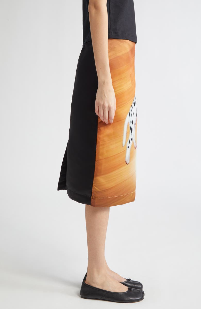 Ashley Williams Dalmatian Print Satin Midi Skirt | Nordstrom