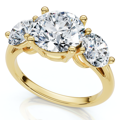 Certified 3 1/2Ct Diamond Engagement Ring 14k Gold or Platinum Lab Grown