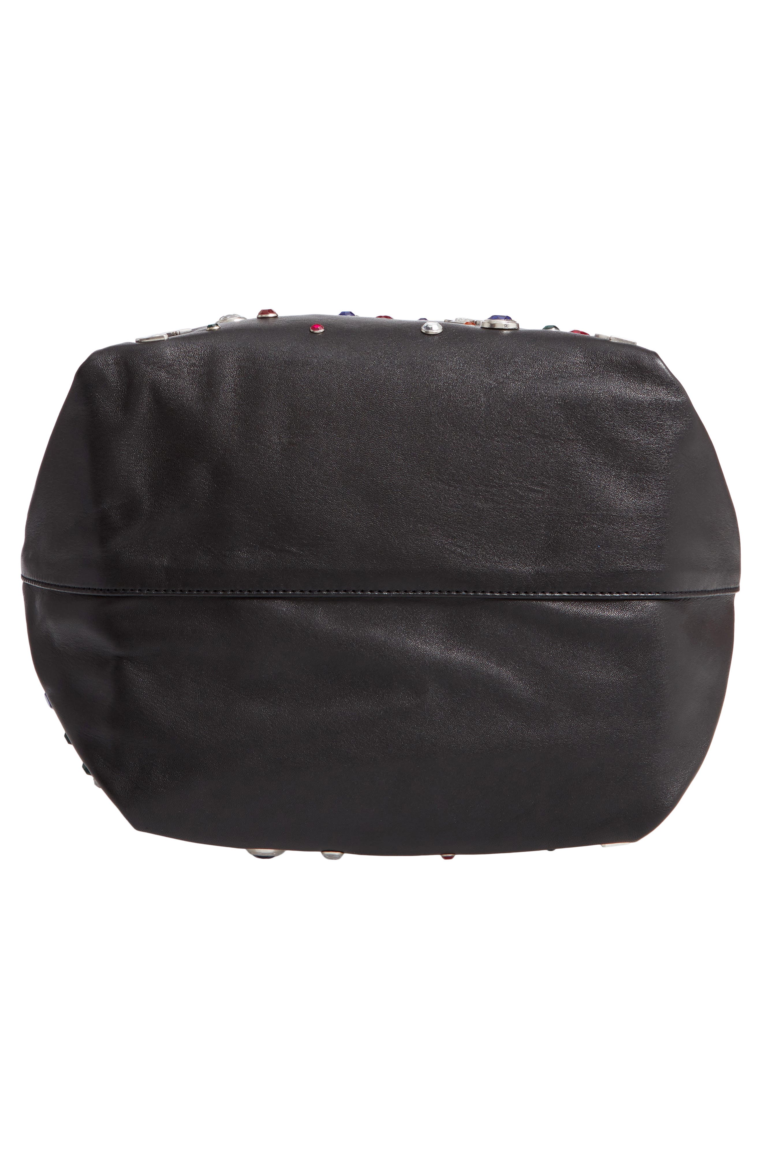 Saint Laurent Teddy Studded Leather Bucket Bag, Alternate, color, 