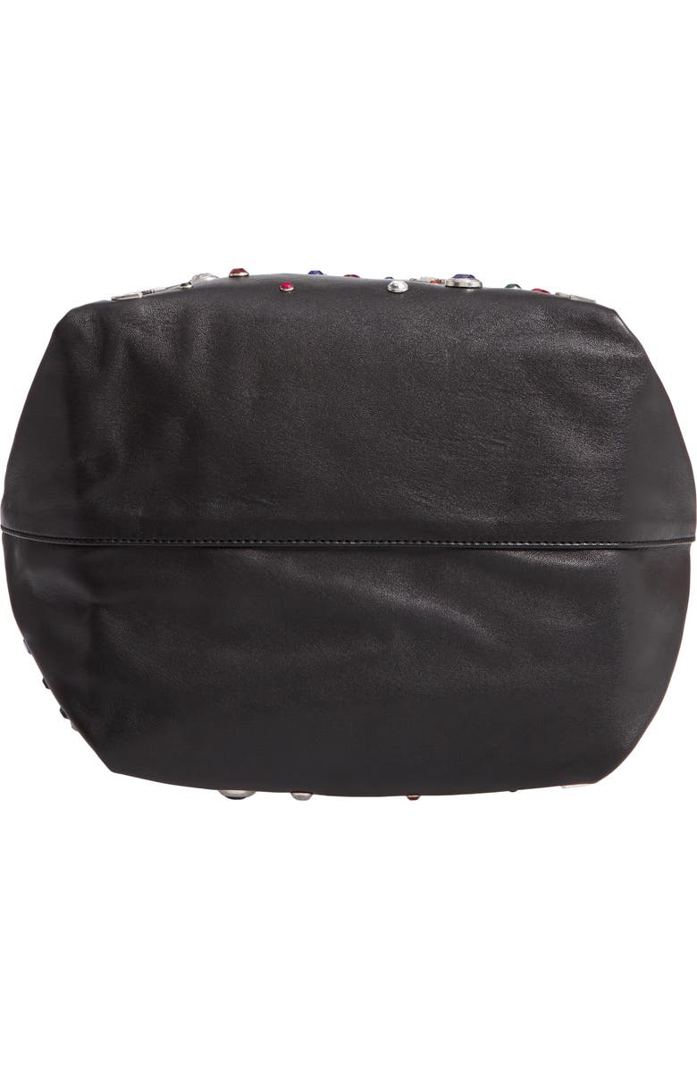 Saint Laurent Teddy Studded Leather Bucket Bag, Alternate, color,