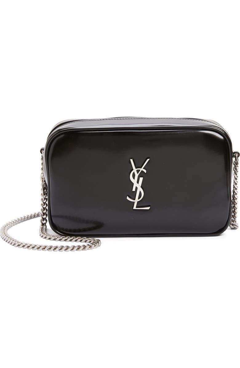 Saint Laurent Mini Lou Faux Leather Camera Bag, Main, color,
