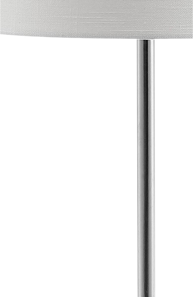 JONATHAN Y Levitt 60.5" Marble/Metal LED Floor Lamp, Black/Chrome, Alternate, color, Chrome
