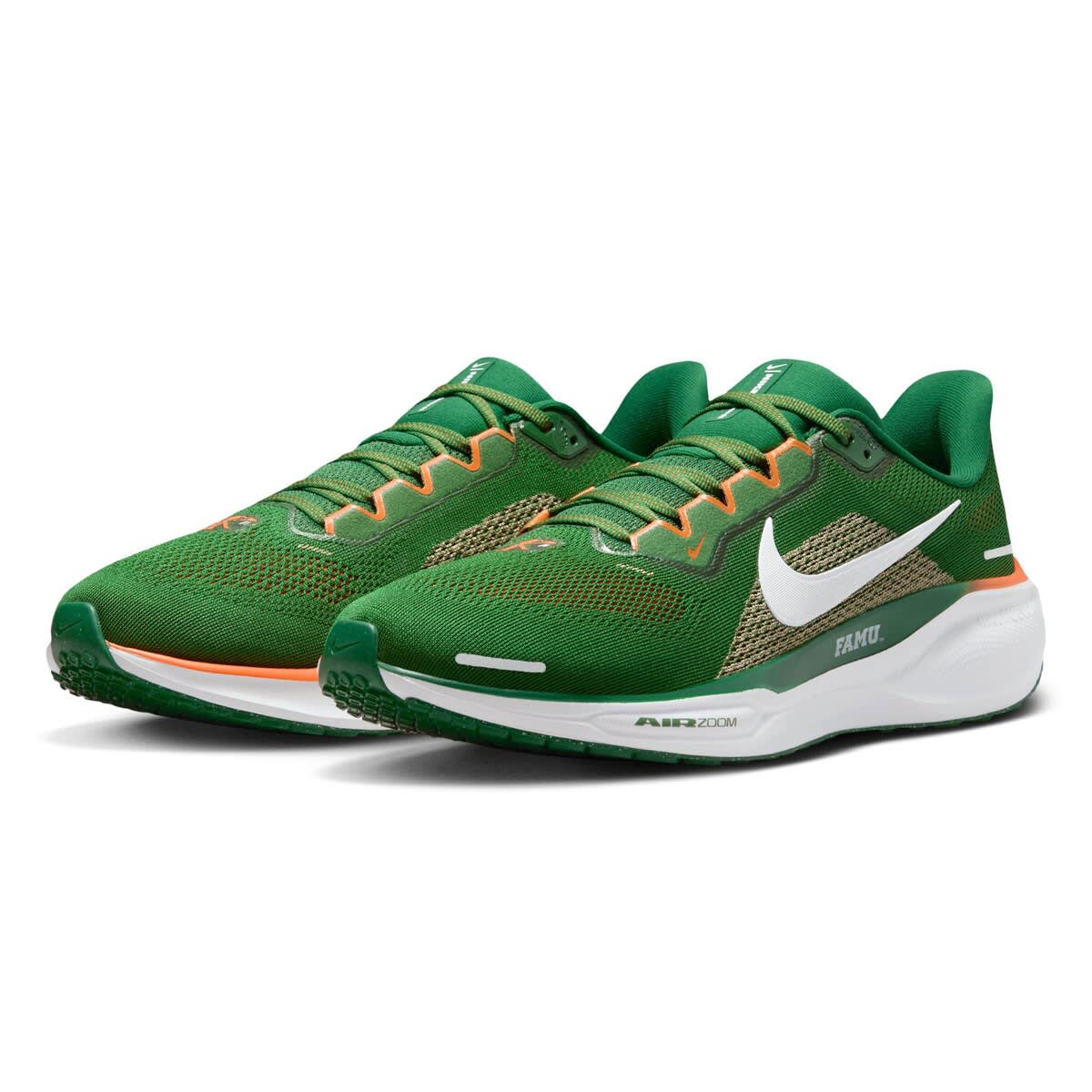 Nike Unisex Nike Green Florida A&M Rattlers Zoom Pegasus 41 Running Shoes, Alternate, color, Green