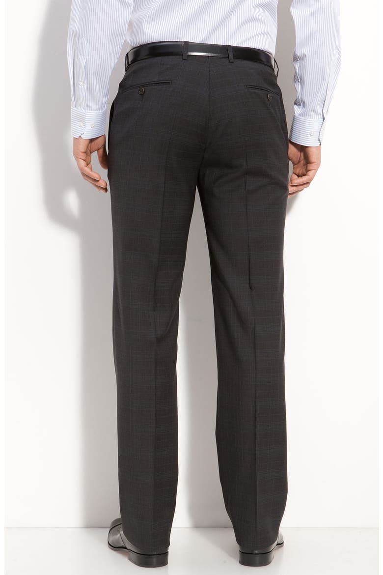 Plaid Wool Suit, Alternate, color, CHARCOAL