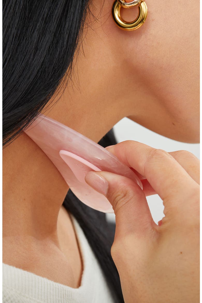 Gua Sha Rose Quartz Facial Tool, Alternate, color, ROSE QUARTZ