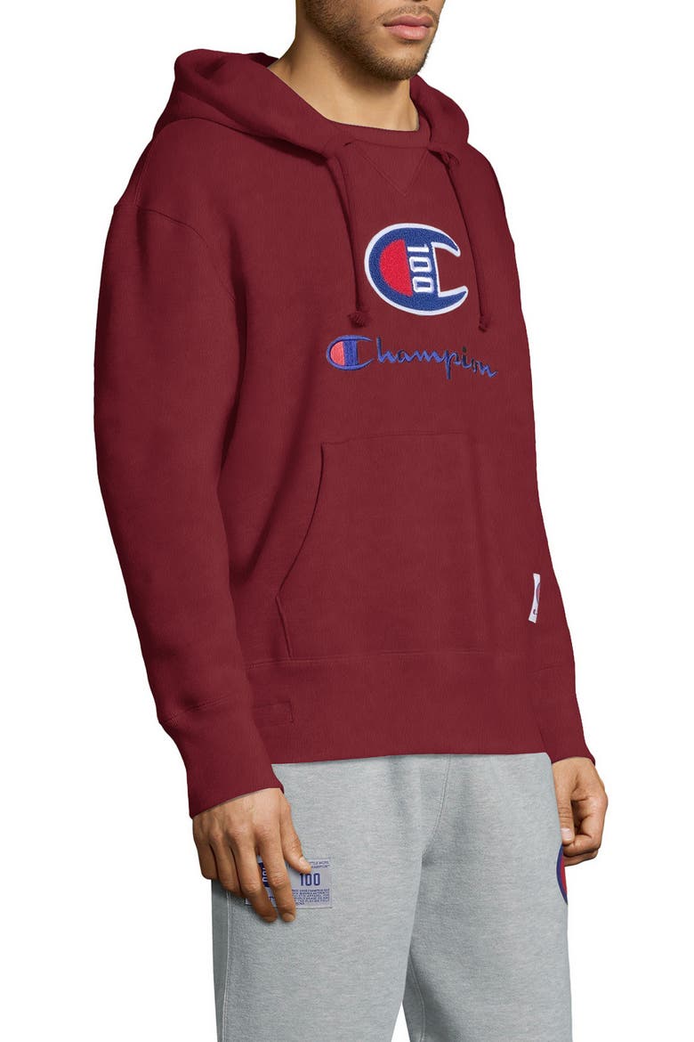 Century Collection Logo Pullover Hoodie, Alternate, color, CHERRY PIE