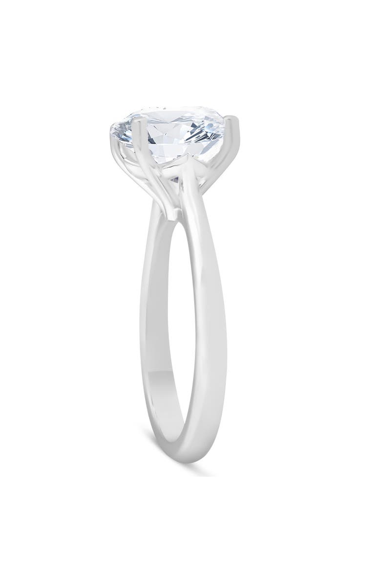 4ct Solitaire Moissanite Engagement Ring 14k Gold 10MM, Alternate, color, 14k White Gold
