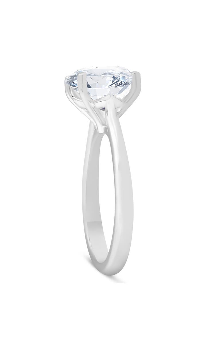 Bliss Diamond 4ct Solitaire Moissanite Engagement Ring 14k Gold 10MM, Alternate, color, 14K White Gold