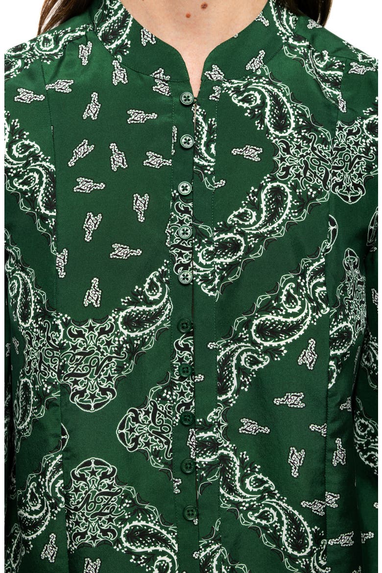 Twina Silk Bandana Shirt, Alternate, color, MEADOW