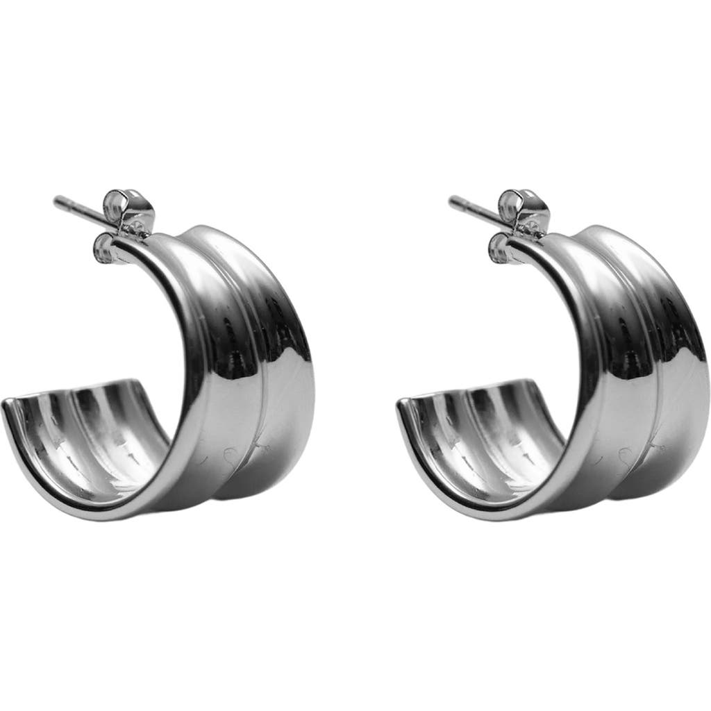 Argento Vivo Sterling Silver Small Double Row Hoop Earrings