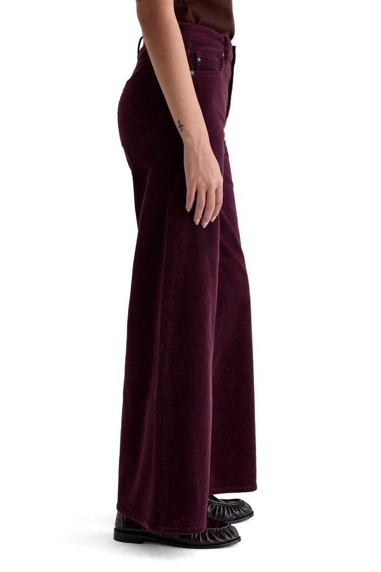 Saige High Waist Wide Leg Jeans, Alternate, color, JAZZ BERRY