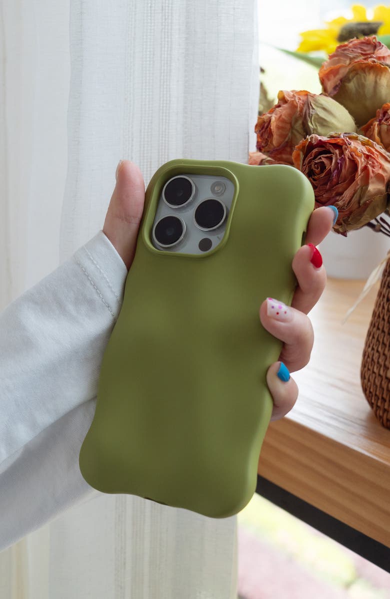 Auramma Matte Bubbles iPhone 14 Pro Case, Alternate, color, Green