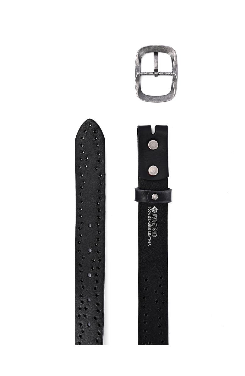 OLD TREND Westland Genuine Leather Desert Inspired Studded Belt, Alternate, color, Black