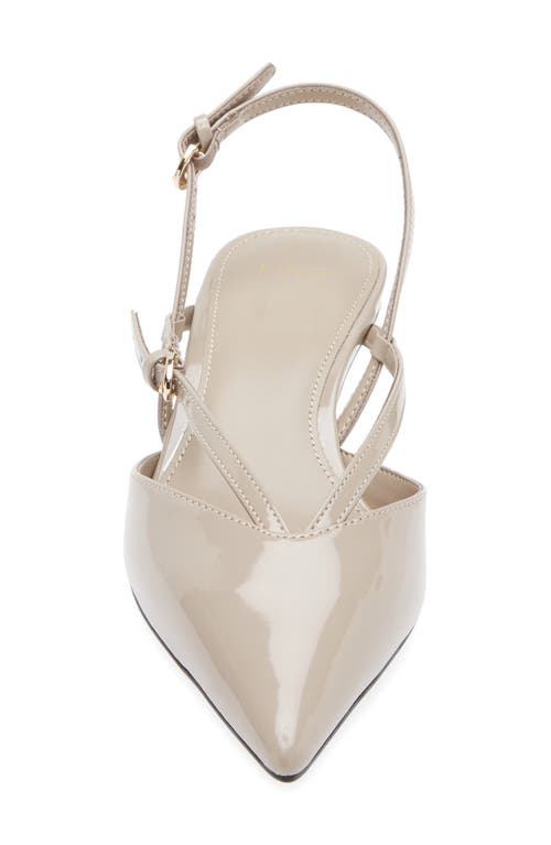 Mango Infinity Slingback Pointed Toe Kitten Heel Pump In Brown