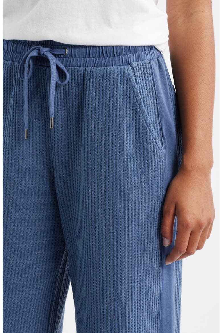 Side Stripe Waffle Knit Lounge Pants, Alternate, color, BLUE