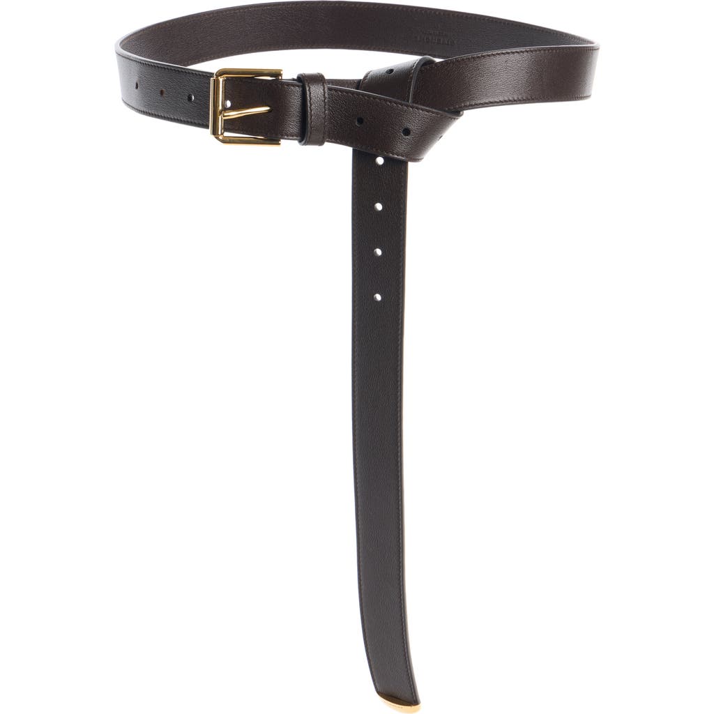 Givenchy Voyou Metal Buckle Leather Belt In Brown